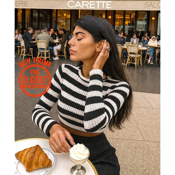 ZARA Striped Crop Top NWT - Picture 3 of 11